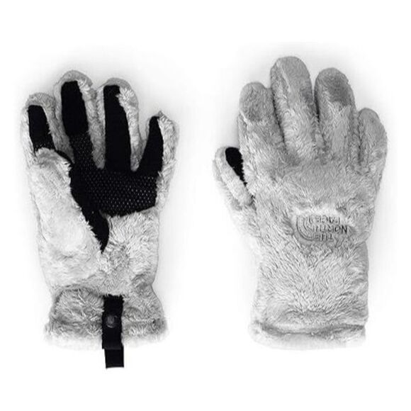 The North Face Kids Girls Meld Grey Osito Etip Gloves Size Small - Picture 1 of 13